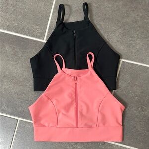 Bundle Two Becca Front Zip Sport/Swim Top size Small
